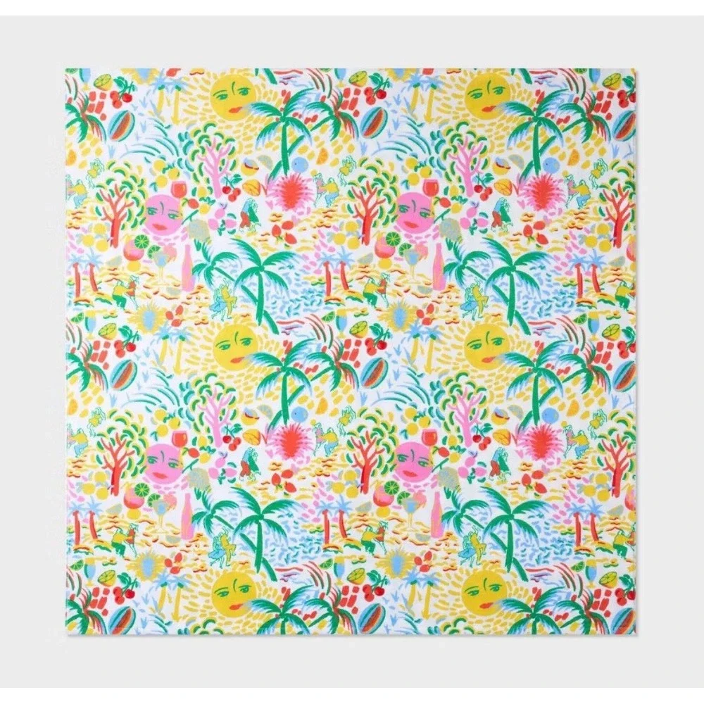 Roller Rabbit x Target Vacation Reversible Two Person Beach Towel Yellow/Green